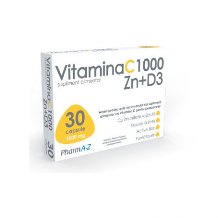 Vitamine si minerale - Vitamina C 1000 Zn+D3, 30 Capsule