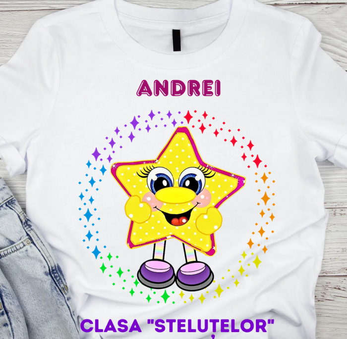 Tricou absolvire Clasa stelutelor pentru  educatoare, elevi clasa 4 sau gradinita ABS10896 [1]