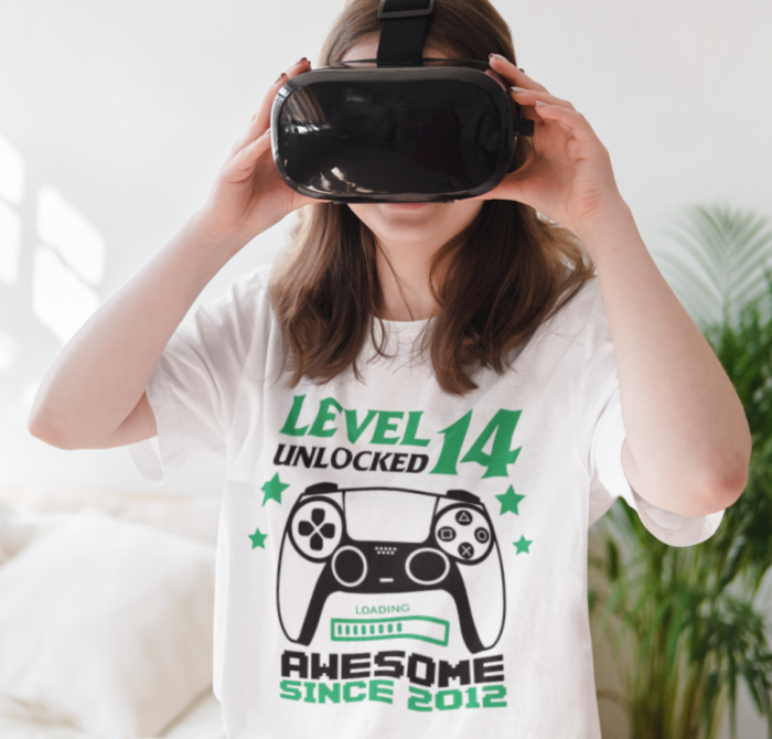 Tricou personalizat aniversar Level 10 Unlocked Awesome Since [1]