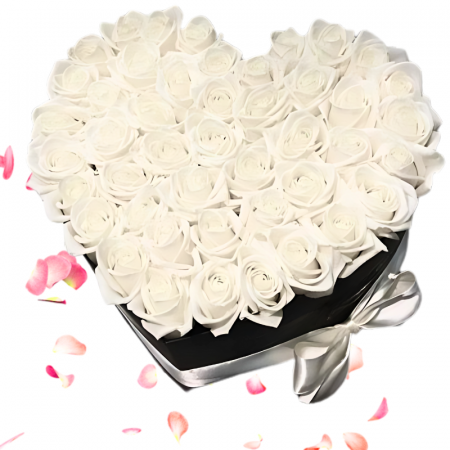 Cadouri aniversare - Aranjament cu trandafiri din sapun LOVE roz