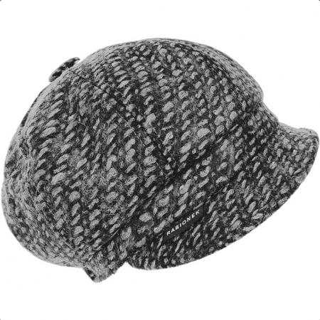 Caciuli si palarii dama - Caciula de dama stil bereta EMILIA cu cozoroc 100% lana  TTO22.01.T010 Rabionek Polonia
