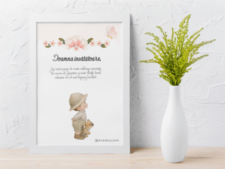 8 Martie - Cadou invatatoare 8 martie - Tablou cu mesaje personalizate