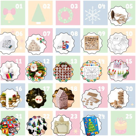 Calendarul de advent cu  20 activități copii SilverBoxPRO extra - Cadou perfect de Craciun [1]