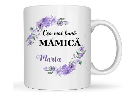Cadouri aniversare - Cana personalizata Cea mai buna mama sau bunica cu poza si text  CPF112_29
