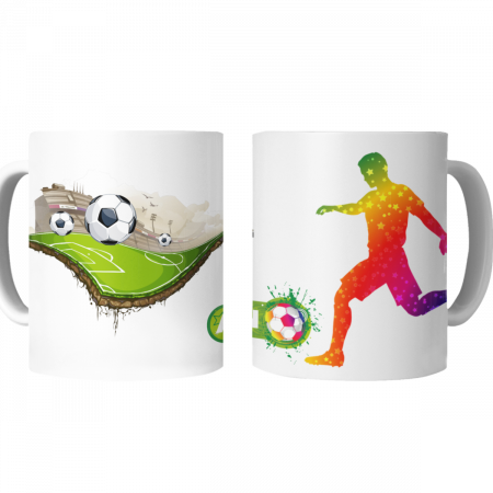 Cană personalizată fotbal cu poză și nume sau text CPF10002