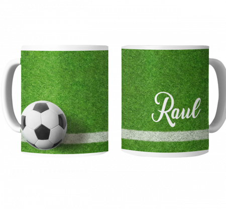 Cană personalizată fotbal cu poză și nume sau text CPF10005