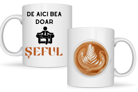 Cadouri aniversare - Cana personalizata Din aceasta cana bea doar seful CPF2150