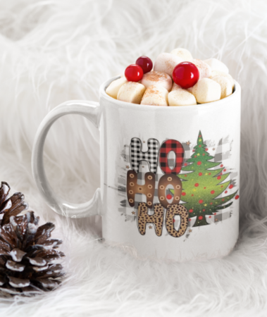 Cadouri aniversare - Cană personalizata - model HoHoHo, tematica de Craciun cu poza