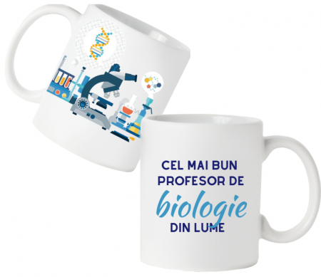Cadouri aniversare - Cană personalizată pentru cel mai bun profesor de biologie din lume COP2005