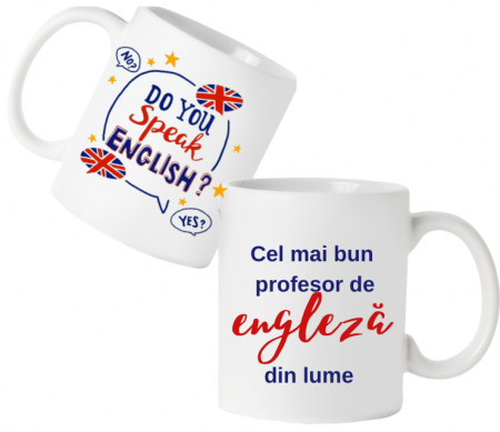 Cadouri aniversare - Cană personalizată pentru cel mai bun profesor de engleza din lume COP20042