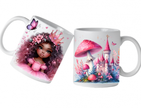 Cadouri copii 7 ani - Cană personalizată pentru fetite cu printese  KID1004 Princess