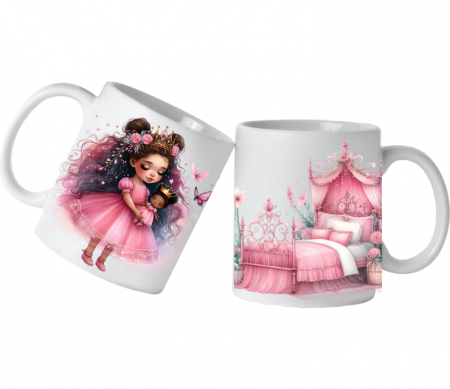 Cadouri copii 7 ani - Cană personalizată pentru fetite cu printese  KID1005 Princess