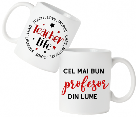 Cadouri aniversare - Cană personalizată pentru cel mai bun profesor din lume COP20040