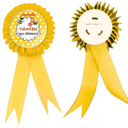 Cadouri copii 6 ani - Cocarde Absolvire Personalizate cu tematica clasei