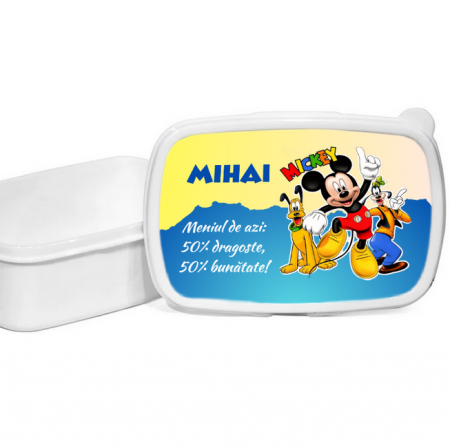 Cadouri pentru profesori sau absolventi - Lunchbox Caserola personalizata cu personaj și nume pentru sandwich