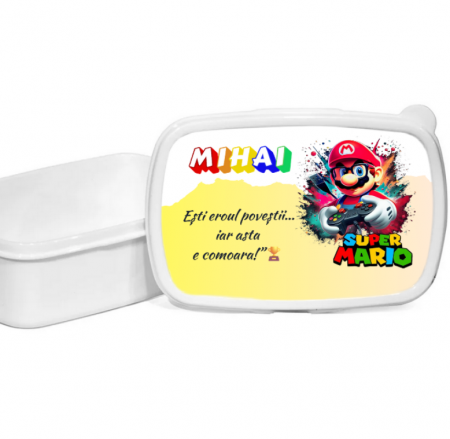 Cadouri pentru profesori sau absolventi - Lunchbox Caserola personalizata cu personaj și nume pentru sandwich