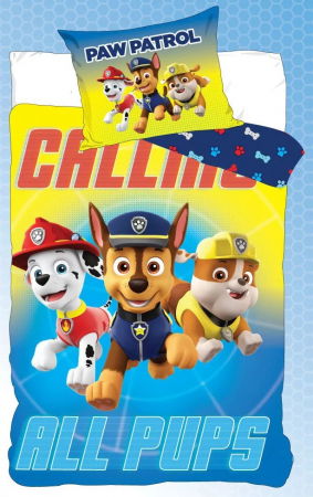 Lenjerii de pat Disney - Lenjerie de pat Paw Patrol  marime 140×200 cm, 70×90 cm BRM001480