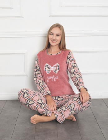 Pijamale BIG SIZE femei - Pijama FEMEI cocolino, din doua piese, Material 100% micro, Lux,  BAK322