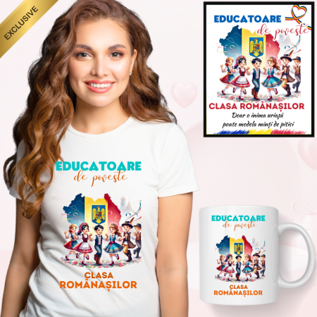 Cadouri Colegi, sefi sau angajati - Set Cadou 3in1 Clasa romanasilor pentru Elevi sau Profesori de 8 Martie