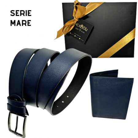 Cele mai vandute produse - Set cadou Portofel din poiele naturala si Curea de barbati blemarin, serie mare battal, A702-4.BLM_1379