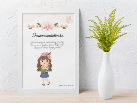 8 Martie - Tablou Cadou invatatoare sau profesoare 8 martie cu mesaje personalizate T1015_10