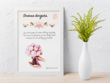 Cadouri pentru profesori sau absolventi - Tablou Cadou invatatoare sau profesoare 8 martie cu mesaje personalizate T1015_12