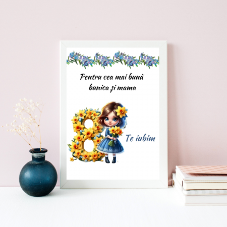 Cadouri aniversare - Tablou Cadou invatatoare sau profesoare 8 martie cu mesaje personalizate T1016_02