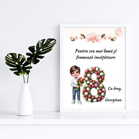 Cadouri aniversare - Tablou Cadou invatatoare sau profesoare 8 martie cu mesaje personalizate T1016_04