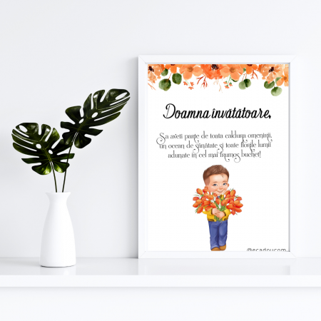 Cadouri aniversare - Tablou Cadou invatatoare sau profesoare 8 martie cu mesaje personalizate T1016_07