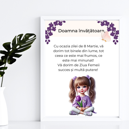 Cadouri aniversare - Tablou Cadou invatatoare sau profesoare 8 martie cu mesaje personalizate T1016_116