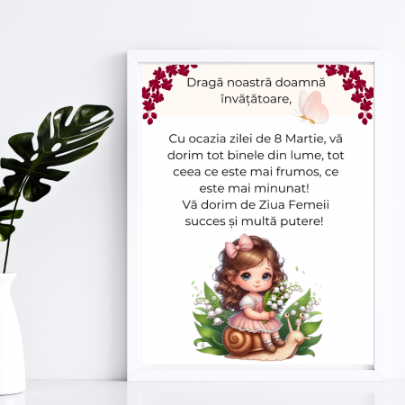 Cadouri aniversare - Tablou Cadou invatatoare sau profesoare 8 martie cu mesaje personalizate T1016_117