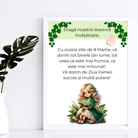 Cadouri aniversare - Tablou Cadou invatatoare sau profesoare 8 martie cu mesaje personalizate T1016_118