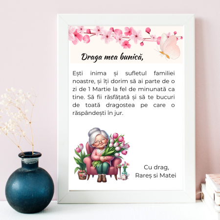 Cadouri aniversare - Tablou Personalizat Ziua Mamei 8 martie  pentru mama, bunica, nasa TP1023