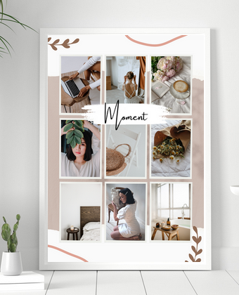 Cadouri personalizate - Tablou personalizat cu 9 poze de familie - Cadoul ideal pentru familie TA4_P3 Moments