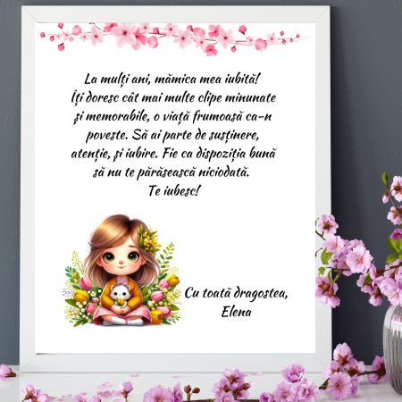 Cadouri aniversare - Tablou Personalizat Ziua Mamei 8 martie  pentru mama, bunica, nasa TP1024