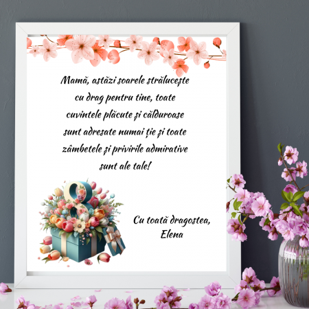 Cadouri aniversare - Tablou Personalizat Ziua Mamei 8 martie  pentru mama, bunica, nasa TP1025
