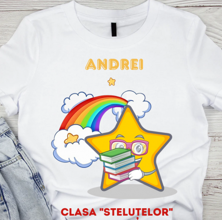Cadouri copii 7 ani - Tricou absolvire Clasa stelutelor pentru  educatoare, elevi clasa 4 sau gradinita ABS10892