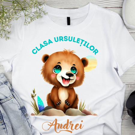 Cadouri aniversare - Tricou absolvire elevi clasa 4 sau gradinita Clasa ursuletilor cu text sau poze ABS1058