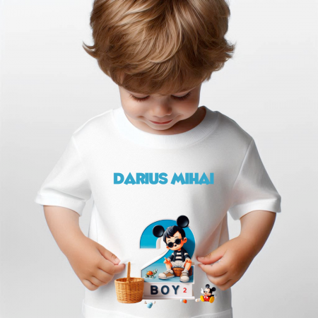 Cadouri aniversare - Tricou aniversar personalizat 2 ani cu Mickey Mouse  TAMM1013.3