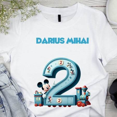 Cadouri aniversare - Tricou aniversar personalizat 2 ani cu Mickey Mouse  TAMM1013.4
