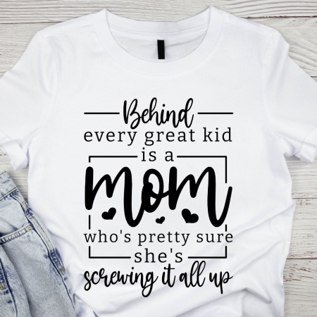 Tricouri personalizate femei - Tricou bumbac model Behind i kid personalizat cu nume  sau poza preferata TC5056