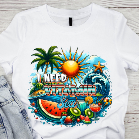 Tricouri personalizate femei - Tricou copii sau adulti din bumbac model SUMMER vibe personalizat cu nume  sau poza preferata TC5054