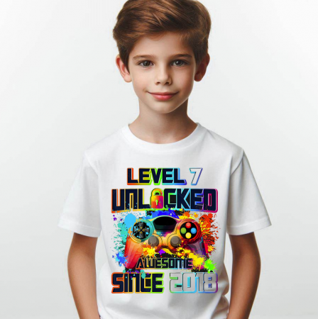 Cadouri Back to school - Tricou personalizat aniversar Level 10 Unlocked Awesome Since