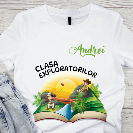 Cadouri aniversare - Tricou personalizat pentru absolvire Clasa exploratorilor  cu text sau poze ABS1032