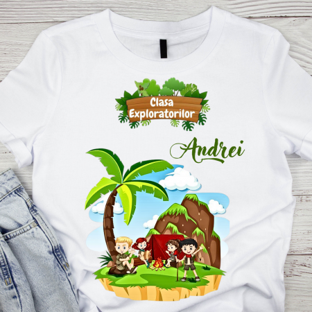 Cadouri aniversare - Tricou personalizat pentru absolvire Clasa exploratorilor  cu text sau poze ABS1035