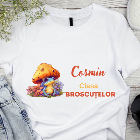 Cadouri aniversare - Tricou personalizat pentru absolvire  Grupa broscutelor cu text sau poze ABS1023
