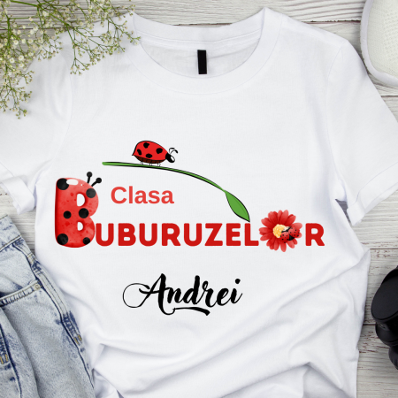 Cadouri aniversare - Tricou personalizat pentru absolvire  Grupa buburuzelor cu text sau poze ABS1025