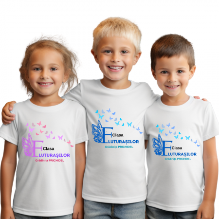 Cadouri aniversare - Tricou personalizat pentru absolvire  Grupa fluturasilor cu text sau poze ABS1016