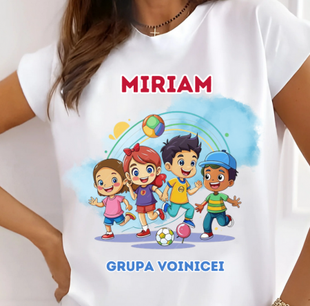 Cadouri pentru profesori sau absolventi - Tricou scoala pentru Grupa voiniceilor – cadou personalizat pentru profesori  sau elevi