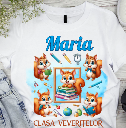 Cadouri Colegi, sefi sau angajati - Tricou scolare Clasa veveritelor pentru absolventi de scoala sau gradinita